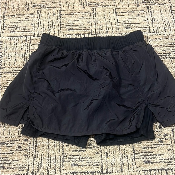 Black Textured Skort - Picture 1 of 3